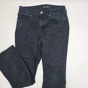 Lee Girls Regular Fit Bootcut‎ Jeans Black Mid Rise Size 10 Short Stretch
